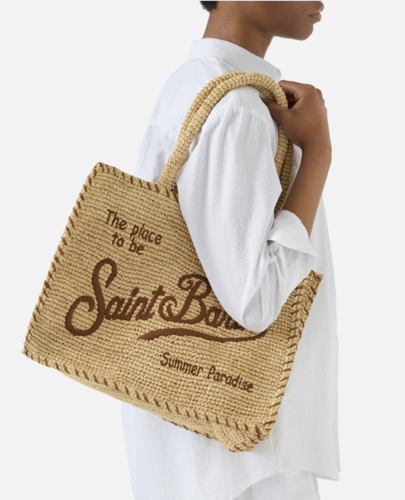 MC2 Saint Barth Vanity raffia border 1119 emblem vani013 - Afbeelding 2